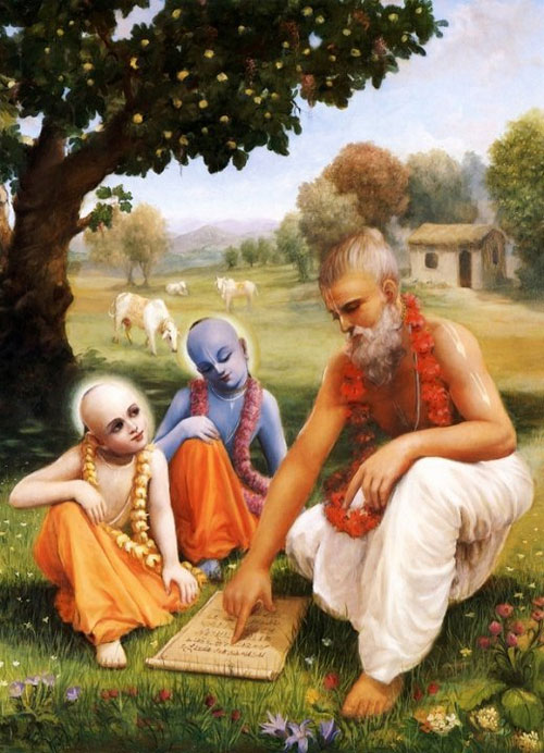 Shri Krishna, Balram & Rishi Sandipani